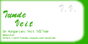 tunde veit business card